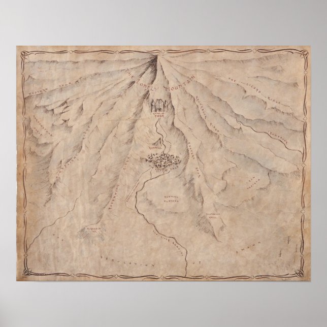 Affiches Carte du mont Lonley (Devant)