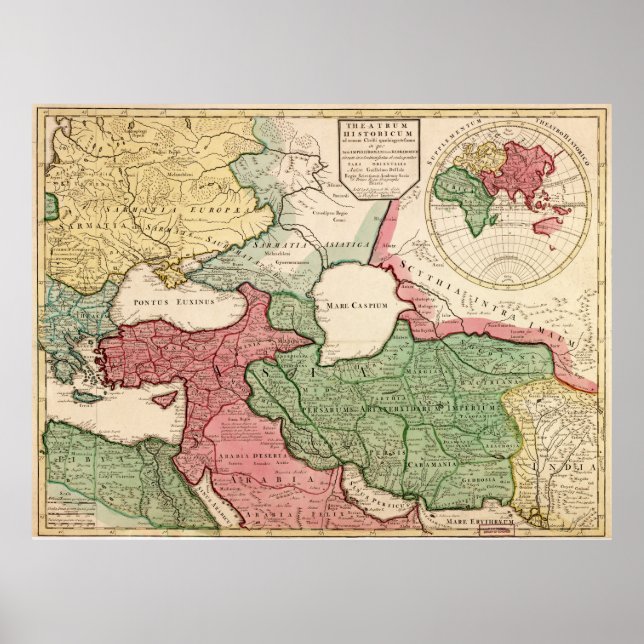 Affiches Carte du Moyen-Orient (1712) (Devant)