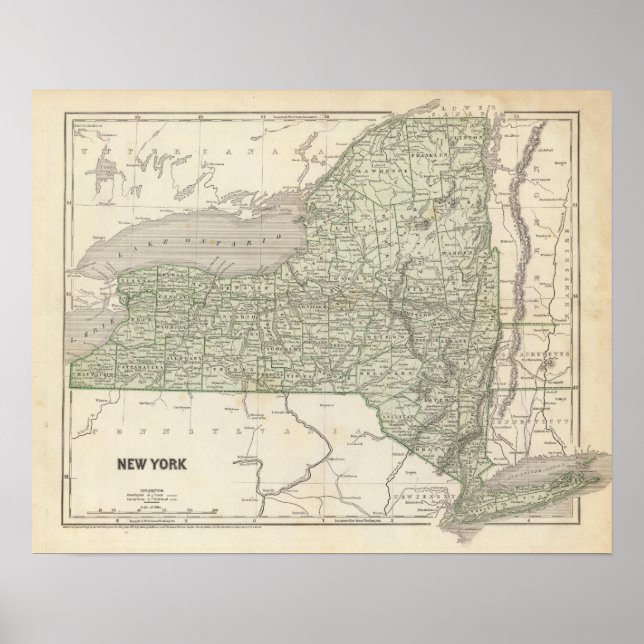 Affiches Carte du New York Atlas (Devant)