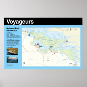 Affiches Carte du parc national des Voyageurs