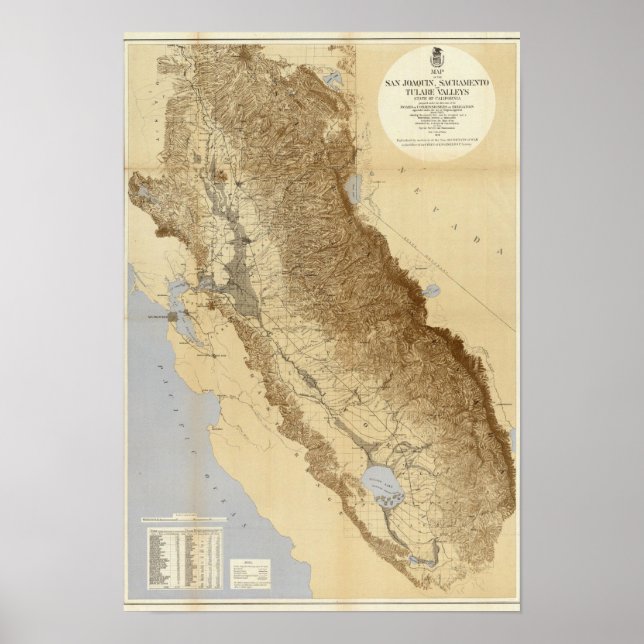 Affiches Carte Du San Joaquin (Devant)