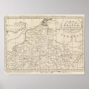 Affiches Carte du Siège de Guerre en France 2