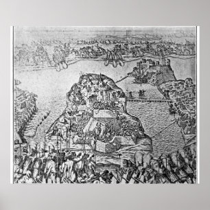 Affiches Carte du siège de Malte en 1565