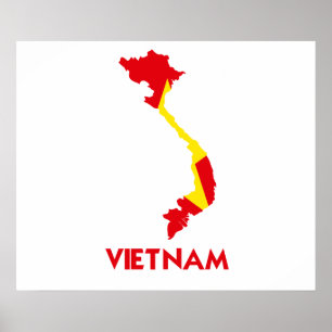 AFFICHES CARTE DU VIETNAM