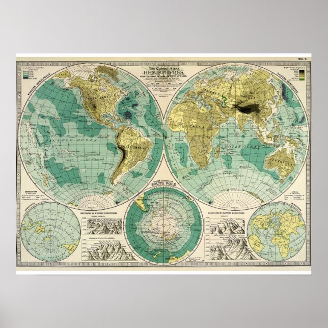 Affiches Carte du Vieux Monde 1897 - Antique Tra (Devant)