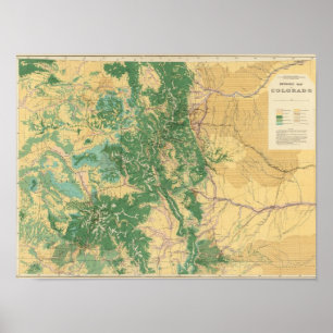 Affiches Carte économique du Colorado