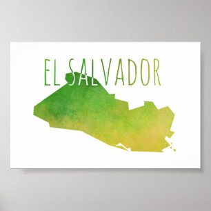 Affiches Carte El Salvador