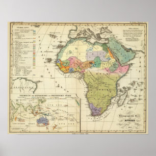 Affiches Carte ethnographique de l'Afrique