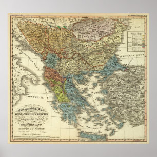 Affiches Carte ethnographique d'empire de tabouret