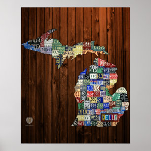Affiches Carte faite sur commande de plaque minéralogique