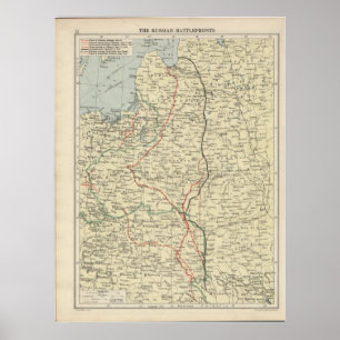 Affiches Carte frontale de la Première Guerre mondiale