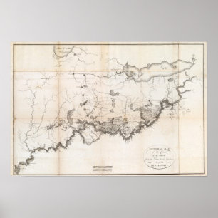 Affiches Carte générale du cours de l'Ohio