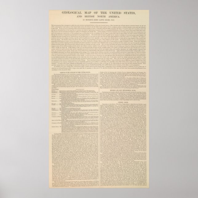 Affiches Carte géologique des États-Unis 2 (Devant)