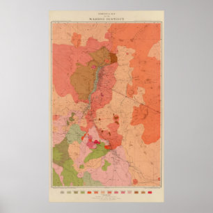 Affiches Carte géologique du district de Washoe