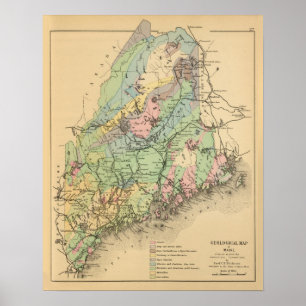 Affiches Carte géologique du Maine