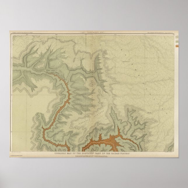 Affiches Carte Géologique Du Sud (Devant)