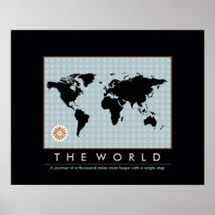 Affiches carte graphique du monde