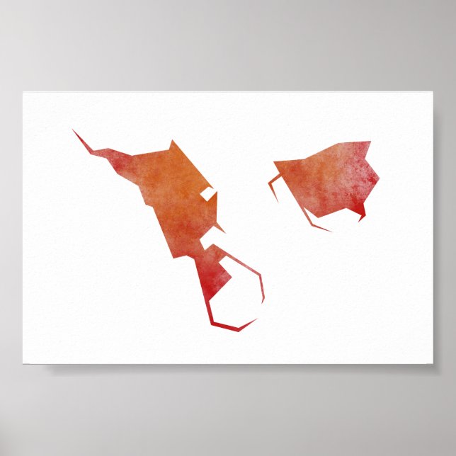 Affiches Carte Helgoland (Devant)