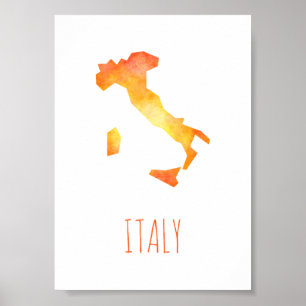 Affiches Carte Italie
