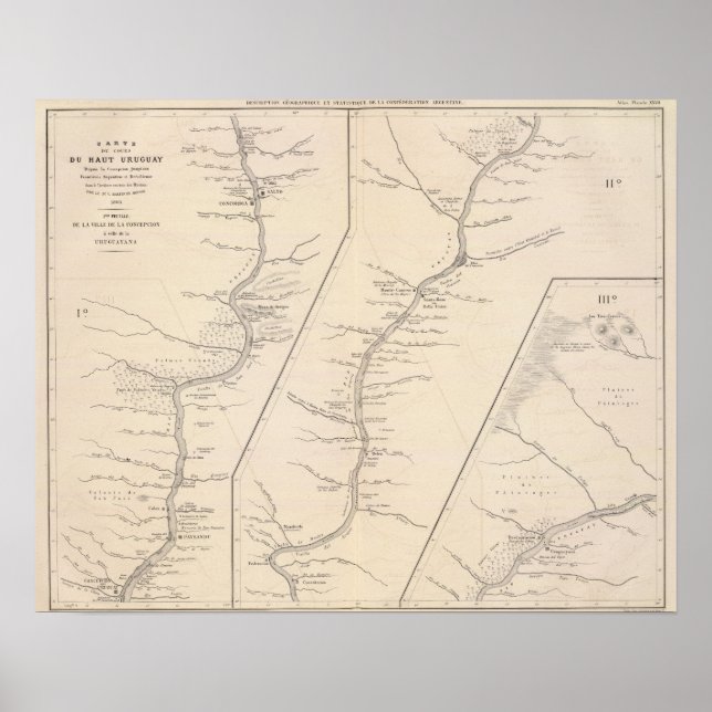 Affiches Carte, lors du Top 2 Uruguay (Devant)