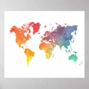 Affiches carte mondiale 5