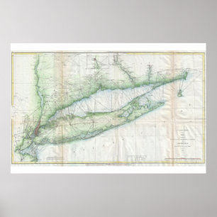 Affiches Carte nautique du Long Island