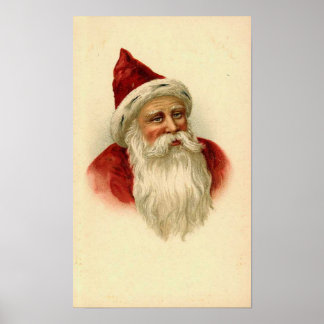 Affiches Carte Père Noël vintage