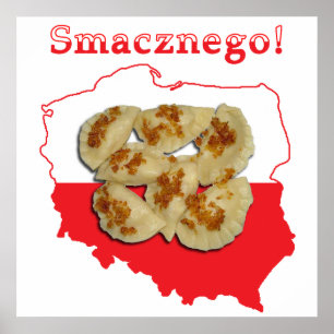 Affiches Carte polonaise de Pierogi Smacznego