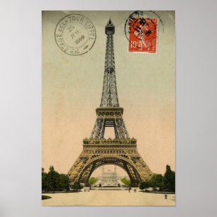 Affiches Carte postale Vintage Paris Tour Eiffel