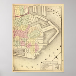 Affiches Carte Sec 3 Brooklyn