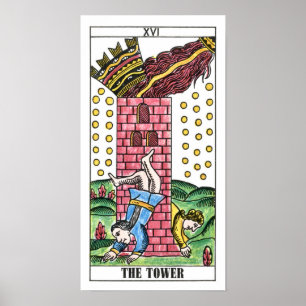 Affiches Carte Tower Tarot
