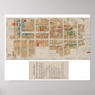 Affiches Carte vintage Chinatown San Francisco 1885