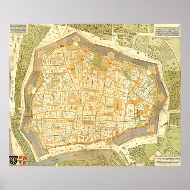 Affiches Carte vintage de Vienne Autriche (1547) (Devant)
