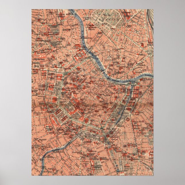 Affiches Carte vintage de Vienne Autriche (1920) (Devant)