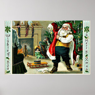 Affiches Cartes de vœux de Noël vintage