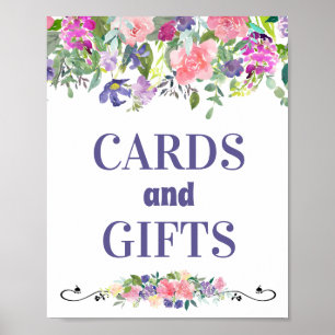 Affiches Cartes et cadeaux Aquarelle rose et florale