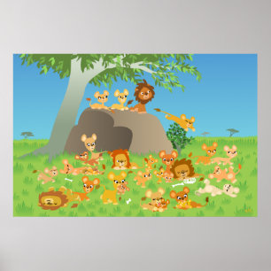 Affiches Carton Lion Pride imprimé personnalisé