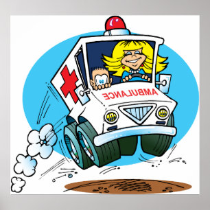 Affiches Cartoon Ambulance