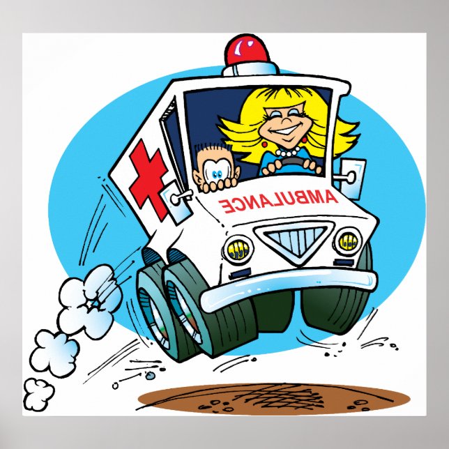 Affiches Cartoon Ambulance (Devant)