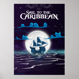 Affiches Cartoon Cartoon Cartoon Cartoon des Caraïbes impri