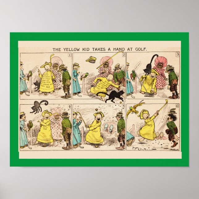 Affiches Cartoon de golf 1897 (Devant)