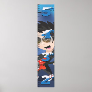Affiches Cartoon Rock Star Growth chart.