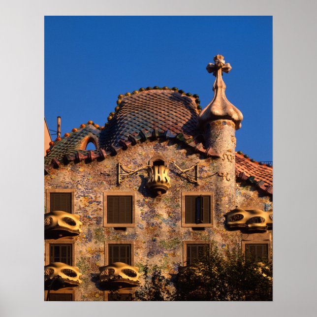 Affiches Casa Batilo, architecture de Gaudi, Barcelone, (Devant)