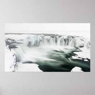 Affiches Cascade de Godafoss, hiver, Islande 4