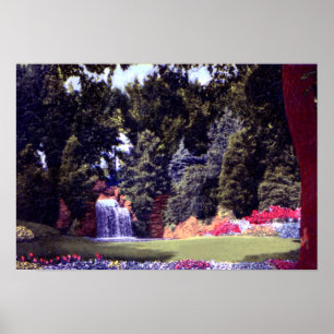 Affiches Cascade de jardins de Fort Wayne Indiana Jaenicke