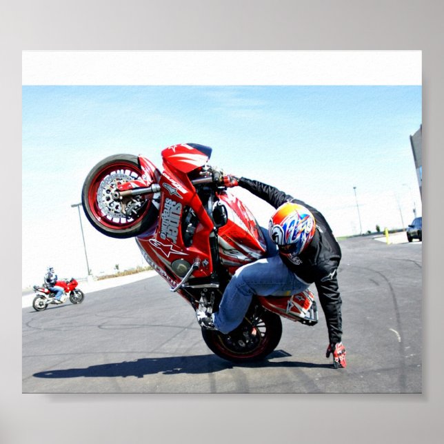 Affiches Cascade de moto (Devant)