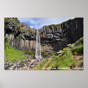 Affiches Cascade de Svartifoss, Islande