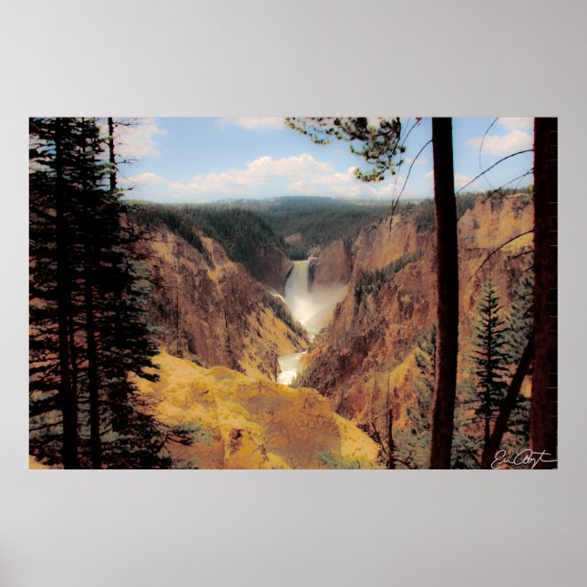 Affiches Cascade de Yellowstone (Devant)