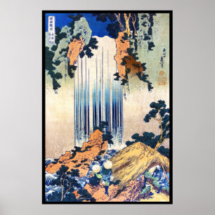 Affiches Cascade de Yoro dans la province de Mino Hokusai K