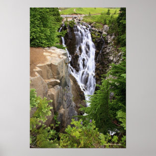 Affiches Cascade du parc national du Mont Rainier